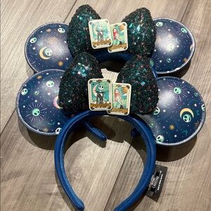 2 pairs of Nightmare before Christmas Disney Sparkly Black and Blue Ears